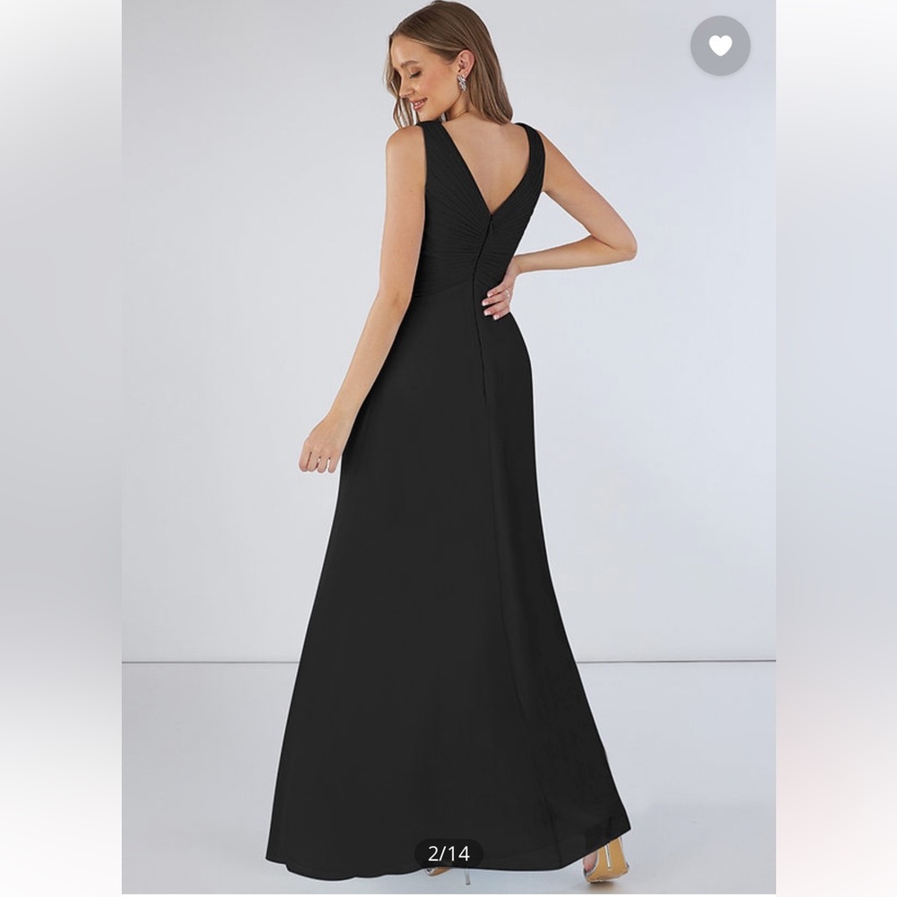 Azazie Flora Dress - Black